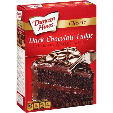 Duncan Hines Classic Dark Chocolate Fudge Cake Mix 16.5 oz. Box - Walmart.com