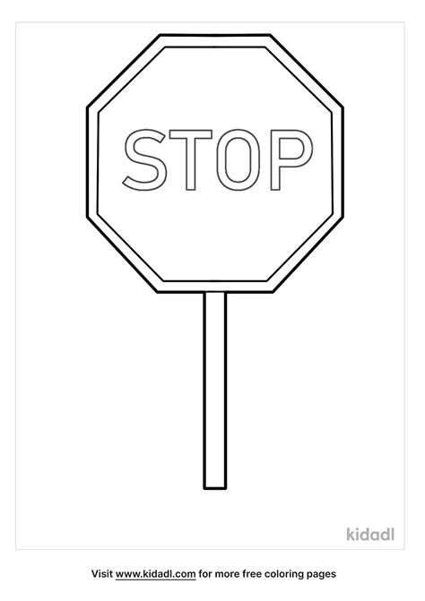 stop sign coloring page free printable coloring pages for kids - traffic light and stop sign ...