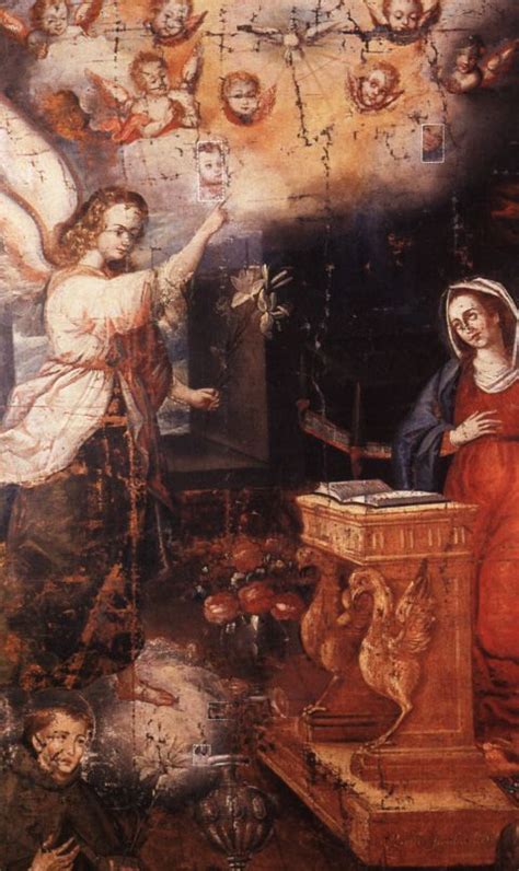 Luis Riaño, 'La anunciación de la Virgen', 1632. Escuela Cuzqueña. Cuzco, Perú / arte, art ...