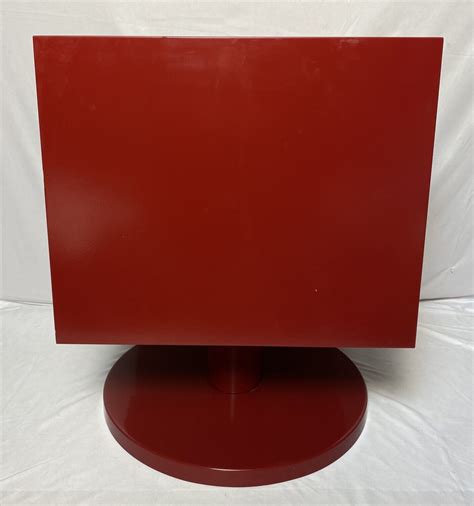 Vintage IKEA Red BORLUNDA Cube Side End Table Storage Box Sliding Lid 21.5"H | eBay