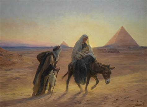 Flight into Egypt (of Joseph, Mary and their infant) by Eugene Girardet, 1877 : r/Egypt