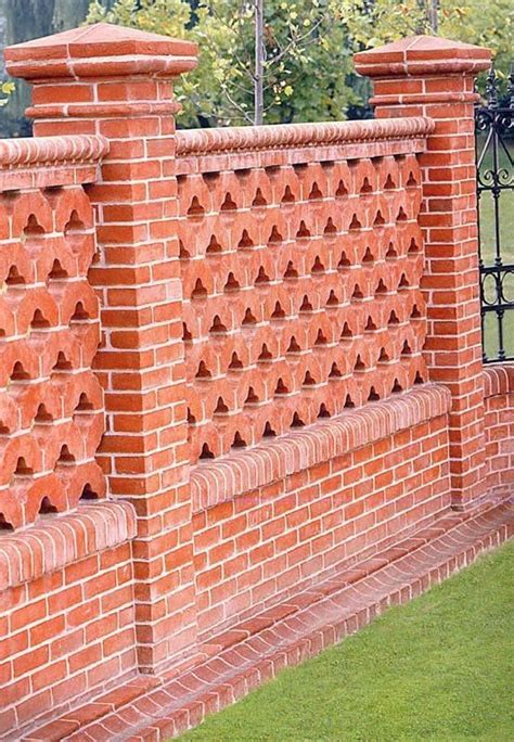 Garden fence clay brick - FORNACE BALLATORE GIUSEPPE | Brick fence, Solid brick, Fence design