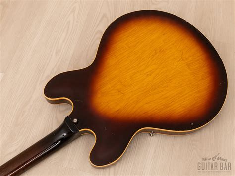 1967 Gibson EB-2 Vintage Semi-Hollow Bass Sunburst w/ Mudbucker – Mike & Mike's Guitar Bar