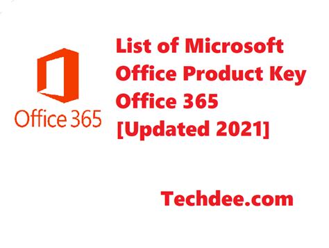 List of Microsoft Office Product Key Office 365 (Updated 2023)