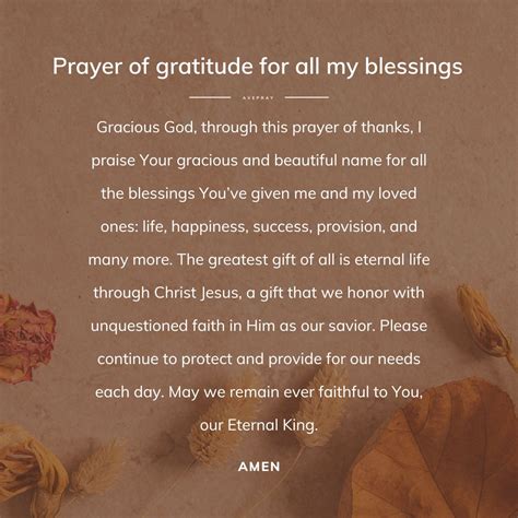 Prayer of gratitude for all my blessings – AvePray