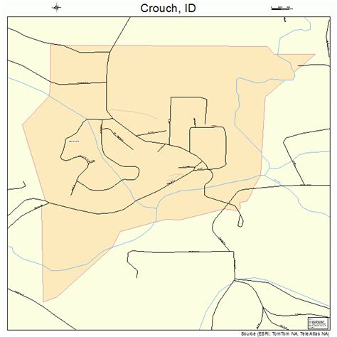 Crouch Idaho Street Map 1619720