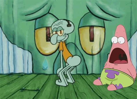 Squidward twerking surprises Patrick | Surprised Patrick | Know Your Meme