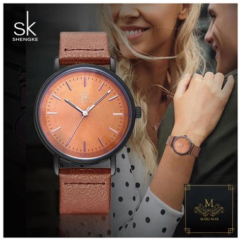 Shengke Colorful Leather Quartz Women Watches Ladies Wristwatch #marimarshop266 | Women wrist ...