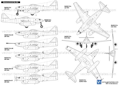 Templates - WW2 Airplanes - Messerschmitt - Messerschmitt Me 262