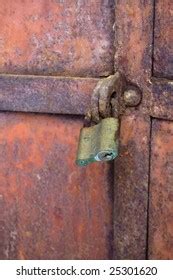 Old Heavy Rusty Door Locker Stock Photo 25301620 | Shutterstock