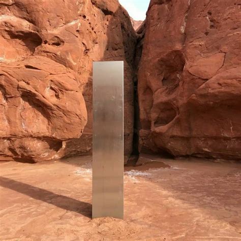 A Mysterious Steel Monolith, Reminiscent of Minimalist Sculpture ...