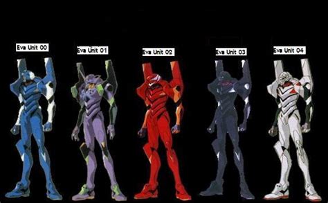 All Five Eva Units by AsherothTheDestroyer on DeviantArt