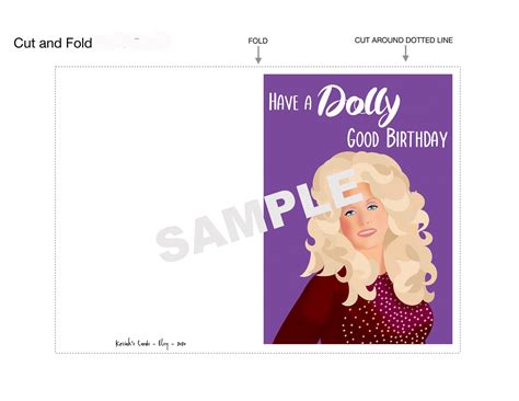 Dolly Parton Birthday Card, Have a Dolly Good Birthday Digital Card, Instant Download, Printable ...