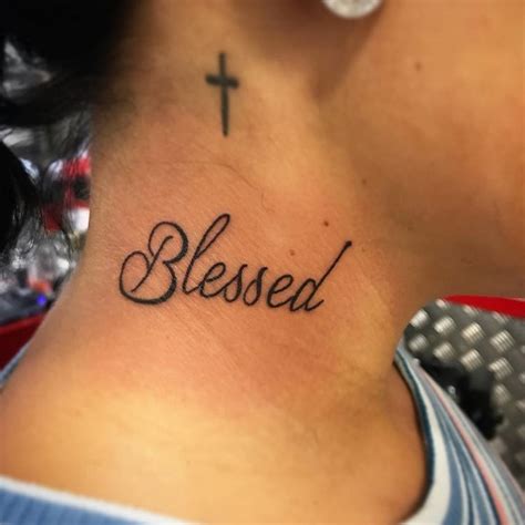 Tatuagem blessed: 50 inspirações para uma tattoo abençoada | Cool forearm tattoos, Girl neck ...