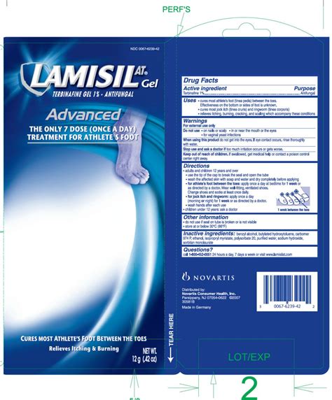 Lamisil AT Gel - FDA prescribing information, side effects and uses