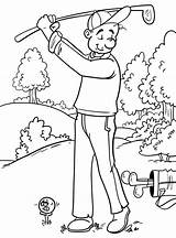 Golfer Playing Coloring Page  Free Printable Pages For Kids sketch template