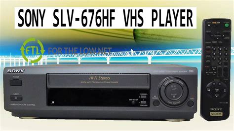 SONY VHS PLAYER VIDEO CASSETTE RECORDER SLV-676HF VCR PRODUCT DEMO ...