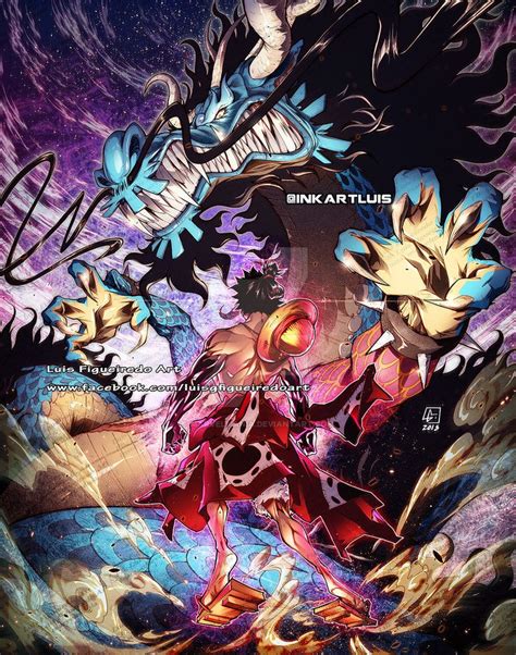 Kaido Dragon Transformation blue vs Luffy color co by https://www ...