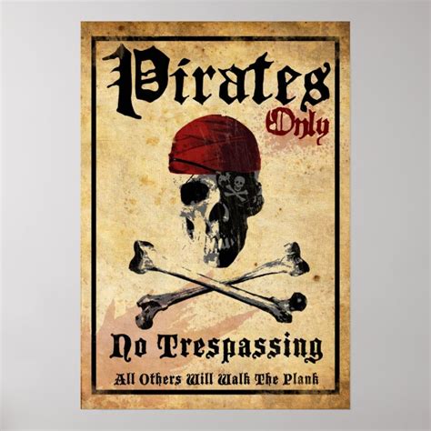 Pirates Only Poster | Zazzle.com