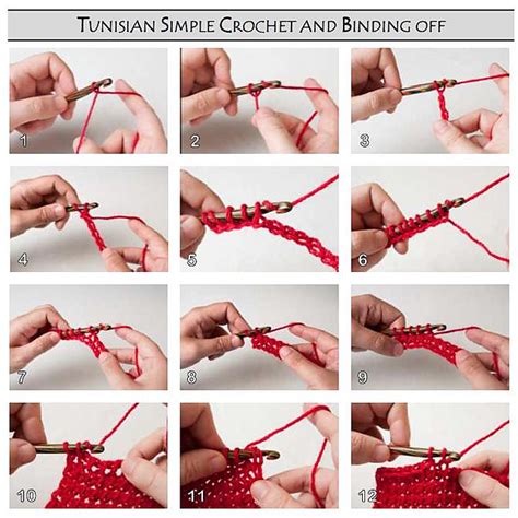 Ravelry: Left-Handed Instruction Pictures for Tunisian Crochet pattern by Patrick Hassel-Zein