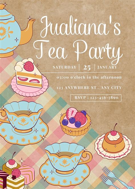 English Tea Party Invitations