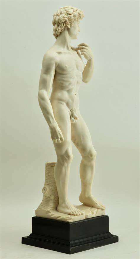 'David': Sculpted by G Ruggeri, Detailed and Stylized Roman Statue of the For Sale at 1stdibs