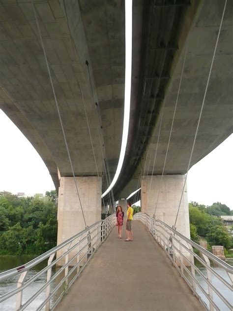 walking bridge under the James River bridge, Richmond VA | Richmond va, Richmond, West virginia