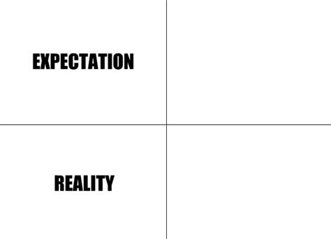 Expectation vs Reality Blank Template - Imgflip