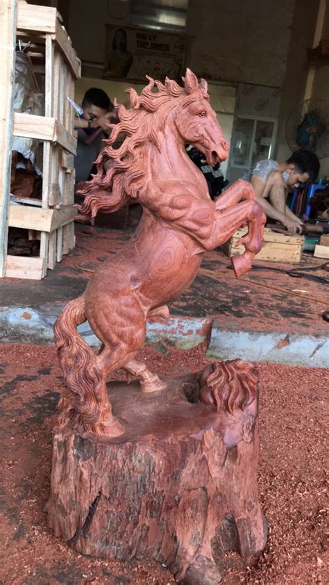 Wooden Horse Sculpture