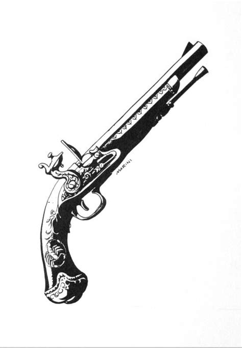 flintlock pistol tattoo design - markvanhookauction