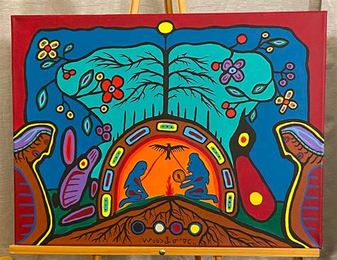 First Nation Indigenous Native Art Oji-Cree Original Acrylique | Etsy