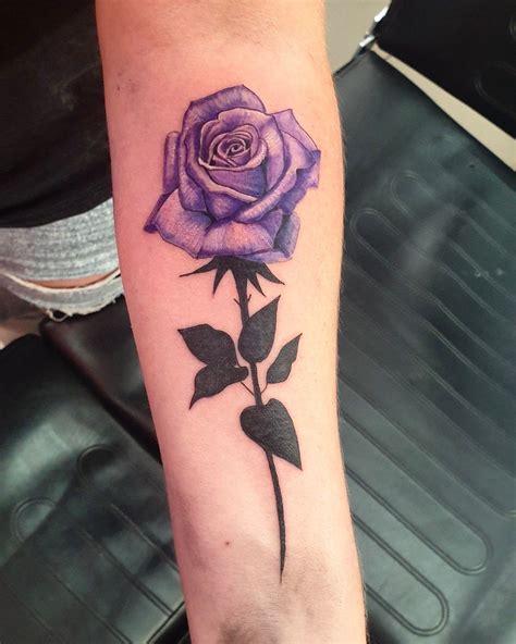 In love with this violet rose tattoo I did | Purple rose tattoos, Rose ...