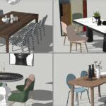 Nhatay-Combo dining table-Modern stylist (108) - Sketchup Models For Free Download