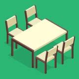 Sketch Of Modern Interior Table And Chairs. Vector Royalty Free Stock ...