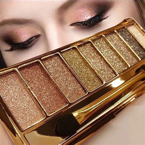 Makeup 9 Colors Diamond Bright Eyeshadow Nude Smoky Palette Cosmetics Set Maquillage Make Up ...