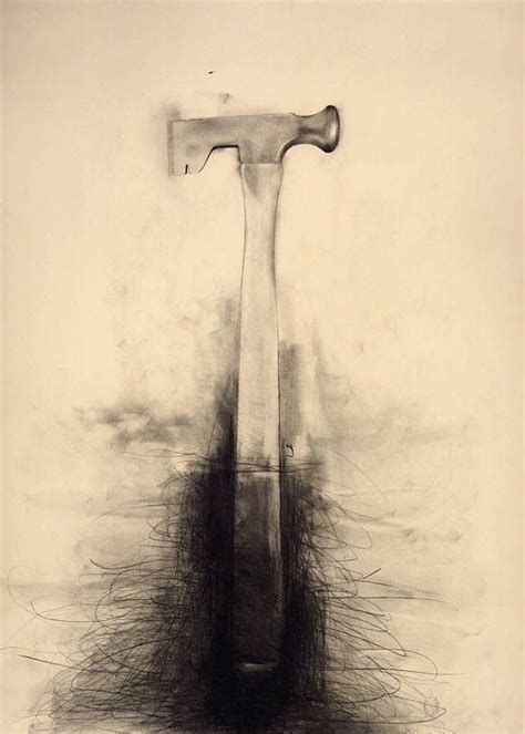 jim dine - untitled (dry-wall hammer), 1973, graphite and charcoal. | Jim dine, Drawing prints ...