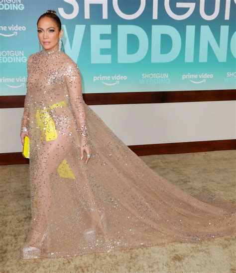 Jennifer Lopez Glows in 'Naked' Dress at 'Shotgun Wedding' Premiere ...