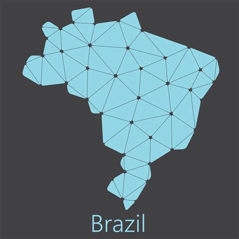 Vector low polygonal Brazil map. 21499266 Vector Art at Vecteezy