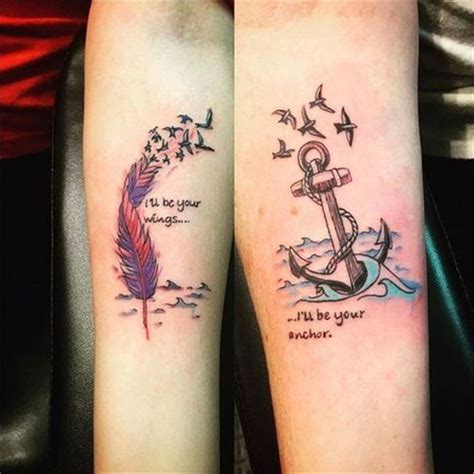 60 Unique And Coolest Couple Matching Tattoos For A Romantic Valentine ...