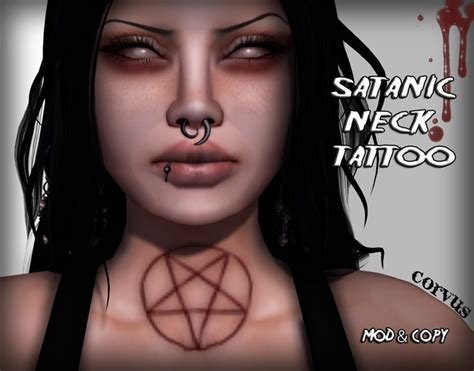 Second Life Marketplace - Corvus : Satanic neck tattoo Bom