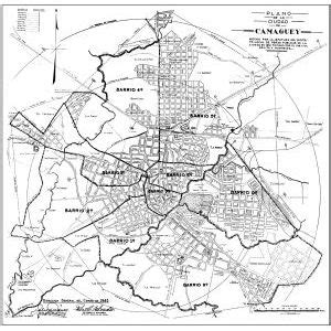 Vintage Cuba Maps Municipal > Camaguey, Cuba Mapa de la Ciudad, 1943 ...