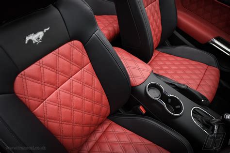 Ford Mustang leather interior | Red interior car, Mustang interior, Mustang accessories