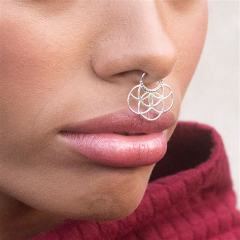 Unique Septum Ring Septum Jewelry Tribal Septum Silver | Etsy