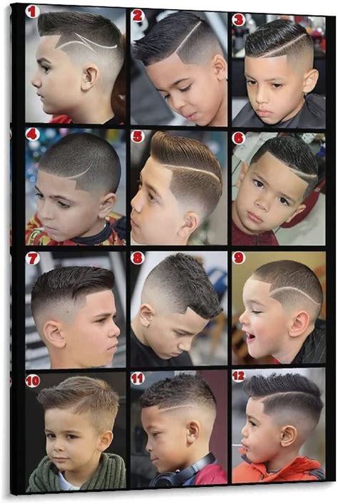 Barber Shop Poster Kids Hair Style Posters Barbershop Haircut Poster Hair Salon Canvas Painting ...