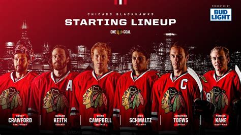 Chicage Blackhawks Starting Lineup | Blackhawks, Chicago blackhawks ...