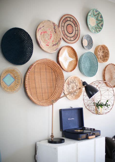 DIY painted baskets | Baskets on wall, Basket wall decor, Painted baskets