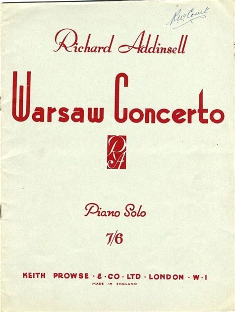 Warsaw Concerto - Piano Solo - Complete only £16.00