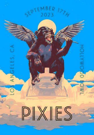 PIXIES Reunion Tour: LOS ANGELES Hollywood Bowl 2023 Poster