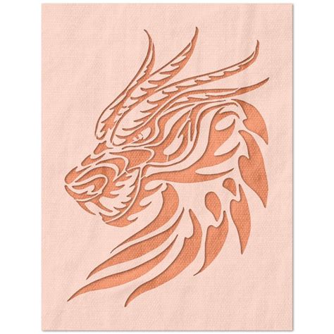 Dragon Head Stencil | Stencil Stop