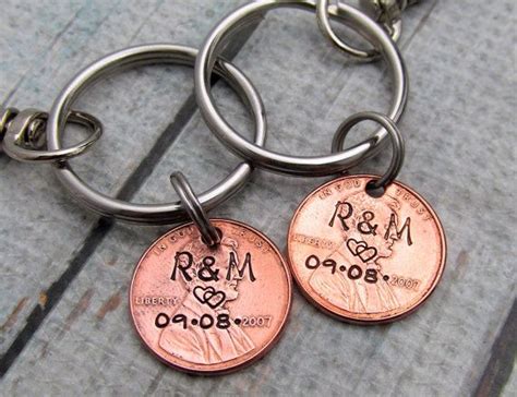 Personalized Couples Keychains His & Hers by FiredUpLadiesHammer ...